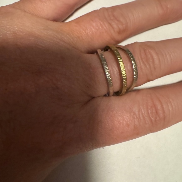 Elegant Gold and Silver Ring Set - Picture 1 of 2